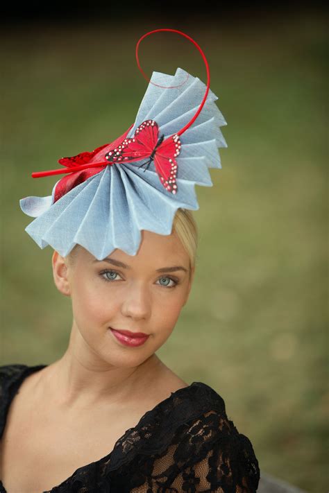 pleated sinamay fascinator  butterflies fancy hats cool hats