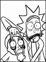Rick Morty Coloring Pages Printable Dibujos Kids Body sketch template