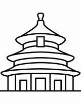Temple Bandera Beijing Heaven Lake Templo Pechino Geroglifici Designlooter Getdrawings sketch template