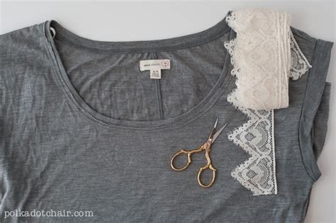 Fashion Diy Ideas How To Add Lace To T Shirt Sleeves