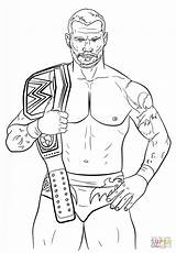 Randy Orton Luchadores Reigns Rollins Seth Everfreecoloring Categorieën Goldberg Mysterio sketch template