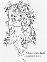 Coloring Kuik Ching Chou Pages Fairy Fantasy Choose Board Adult sketch template