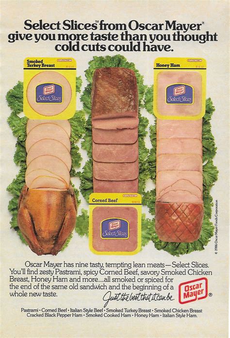 oscar mayer select slice vintage ads