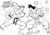 Ryu Coloring Coloringhome Hadouken Golpes Vencedor sketch template