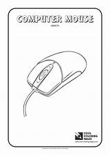 Mouse Coloring Computer Pages Cool Objects Print sketch template