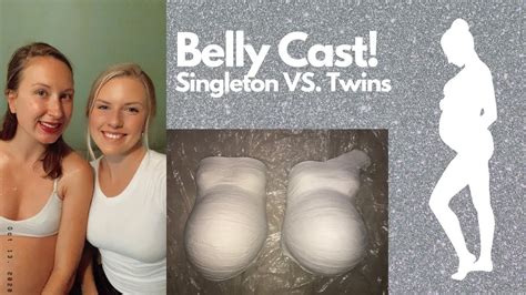 pregnancy belly cast singleton vs twins funny youtube
