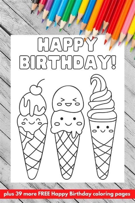 happy birthday coloring pages   printables parties  personal