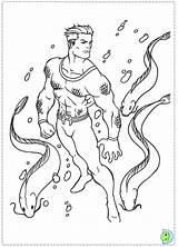 Aquaman Coloring Dinokids Close sketch template