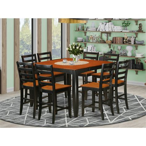 counter height dining set square counter height table  dining chairs finishblack cherry
