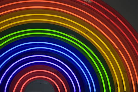 circular rainbow neon sign  stockarch  stock photo archive