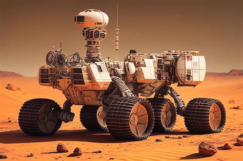 premium ai image mars rover closeup ai generated