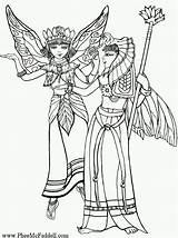 Coloring Fairies Pages Costume Phee Mcfaddell Fairy Pheemcfaddell Digital Elves Elfje Drawing Isis Kleurplaat Adult Angel Printable sketch template