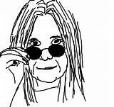 Ozzy Osbourne Gartic sketch template