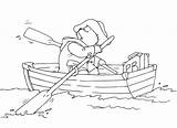 Barque Paddington Ours Canot Chaloupe Canoe Colorier Transportation Coloriages Ko sketch template