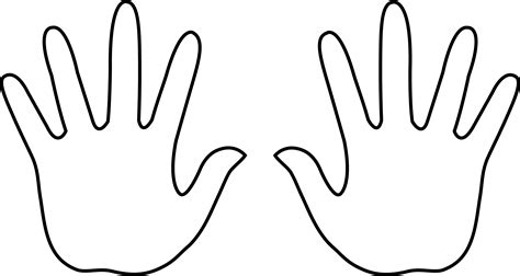 cartoon hands colouring pages