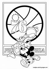 Coloring Pages 76ers Nba Philadelphia Disney Browser Window Print sketch template