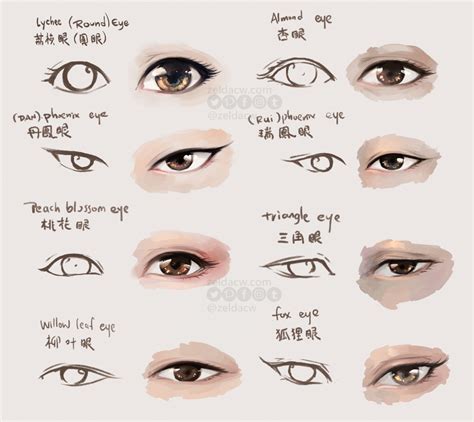 zeldacw  sketched  eye shapes    hanfu favorites