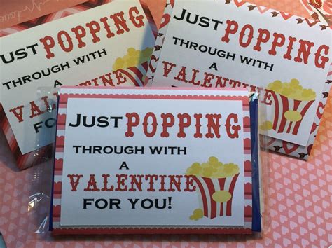 printable valentine popcorn wrappers design corral