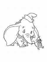 Pages Coloring Dumbo Disney Printable sketch template