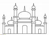 Mewarnai Masjid Bagus Marimewarnai sketch template