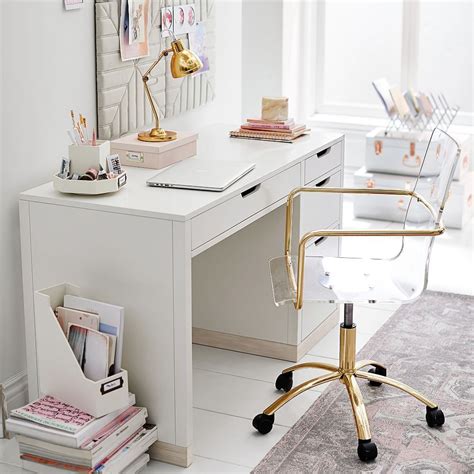 rhys desk   white desk office home office design cute office