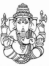 Ganesh Ganesha Outline Clipart Drawing Hindu Coloring Lord Ganpati Clip Easy Ji Line Pages Wedding Cliparts Draw Painting Shadi Happy sketch template