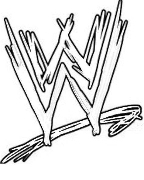 wwe logo coloring pages  printable coloring pages  kids