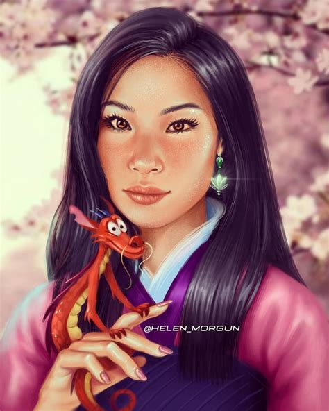 Celebrity Princess Lucy Liu As Mulan Best Disney Princess Fan Art