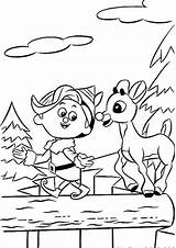 Rudolph Reindeer Nosed Rudolf Naso Renne Pintar Hermey Colorat Nez Rentier Elf Nouveaux Amis Nariz Renna Nase Ausmalbild Planse Cucciolo sketch template