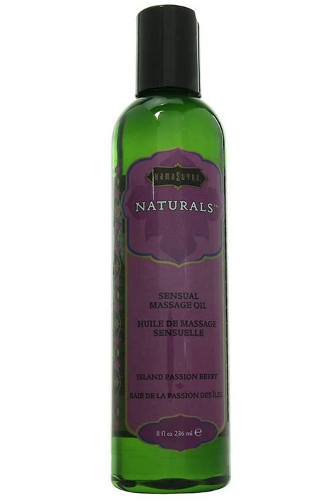 Naturals Massage Oil 8oz 236ml In Island Passion Berry