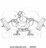 Cartoon Lifting Barbell Man Outline Royalty Toonaday Illustration Rf Clip Weight Clipart Small 2021 Clipartof sketch template