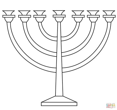 menorah coloring page  printable coloring pages