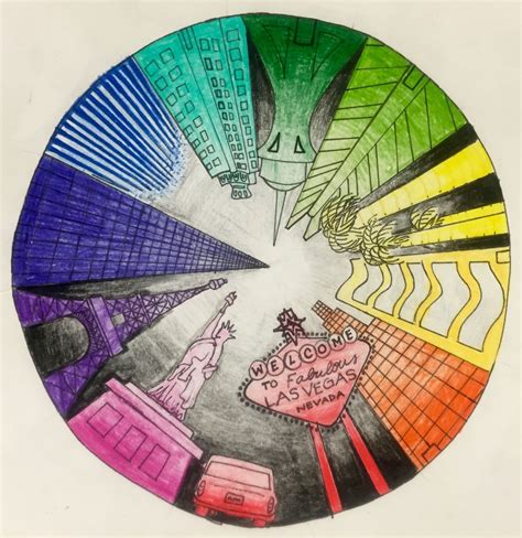 kids art market color wheel perspective