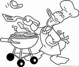 Donald Coloring Cooking Duck Pages Drawing Coloringpages101 Getdrawings sketch template