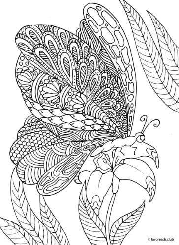 world  butterflies flower printable adult coloring pages