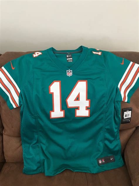 nike jarvis landry miami dolphins football throwback jersey nwt size