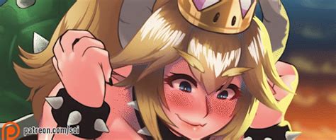 Rule 34 Animated Big Breasts Bowsette Girl On Top Mario
