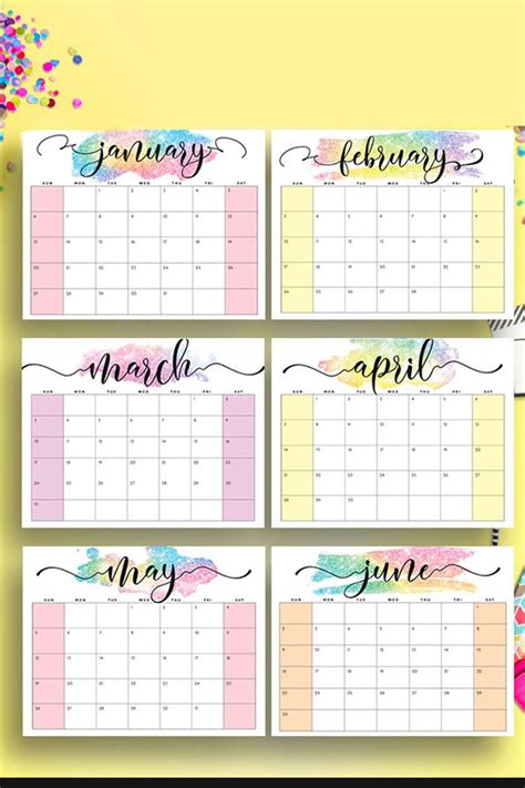 Desk Calendar 2021 Monthly Planner 2020 2021 Printable Etsy