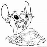 Stitch Coloring4free Lilo Coloring Pages Sands Playing Related Posts sketch template