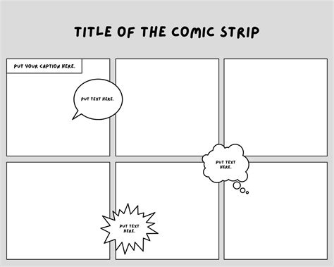 printable comic strip templates templates printable
