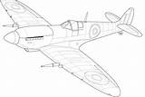 Spitfire Supermarine Samoloty Sztuka Komiksowa Mustang Sketching sketch template