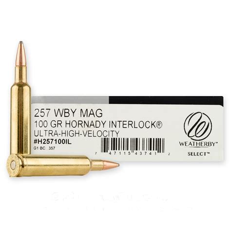 weatherby mag  grain interlock weatherby  rounds ammo