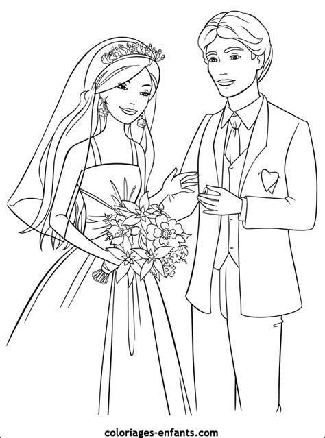 coloriage de mariage  imprimer sur coloriages enfantscom