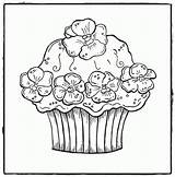 Coloring Pages Girly Printable Cupcake Sheets Cute Sugar Cake Color Print Shake Colouring Fun Kids Elegant Girlie Snobbery Cup Timeless sketch template