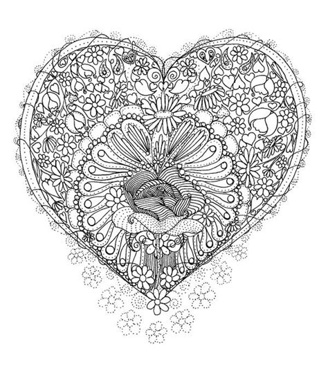 rose  heart coloring page heart coloring pages love coloring