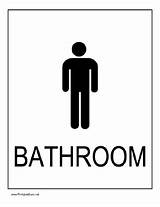 Signs Bathroom Printable Men Printablee Restroom Via sketch template