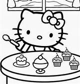 Kitty Hello Coloring Pages Cupcake Mermaid Dibujo Amigos Sus Kids Printable Cake Colorear Imagenes Ice Cream Colouring Color Drawing Print sketch template