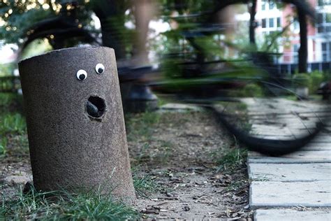 Guy Puts Googly Eyes On Broken Street Objects And The
