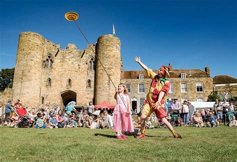 Tonbridge Medieval Fair At Tonbridge Castle With Punch And Judy And A