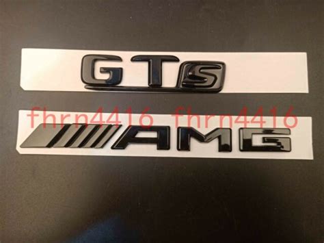 flat gloss black badges emblem sticker  mercedes benz amg gt  ebay